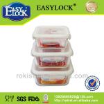 creative products wholesale Pyrex heat-resistant microwave glass container food with locks GHG042