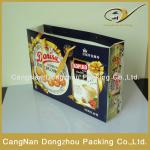 custom paper cookies bag wholesale/recycled paper bags with ribbon handle DZ-170