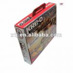 customized rigid box, colored paper game box with handle JA-0099