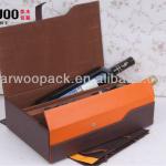 Cute PU Leather Wine Box China Wine Case HMSARL87