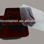 disposable plastic red lunch box with transparent lid TH-01&amp;02