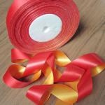 Double side two color satin ribbon for gift pack SE003