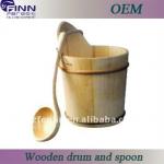 Factory sauna used wooden drum and spoon(WDS-01) WDS-01