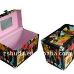 Fashionable Colorful Paperboard Box with Handle & Mirror HF-SG0065