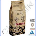 Flat bottom coffee bean packing foil side gusset bag B-B-0029