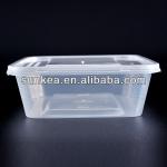 food grade transparent plastic food boxes with lids 500ml