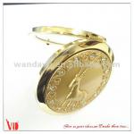 Golden painting die casted zinc alloy pocket mirror WP-039