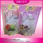 Gummy fruit sweet packaging pack bags with clear window HKCYT-888