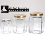 Hexagonal Food Jar with Twist off metal cap