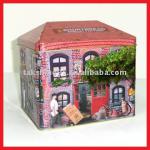 house tin box for cookies 201195