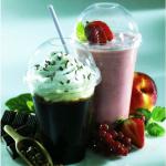 ice cream plastic cup with dome lid and straw AP-9