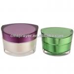 Luxury colourful triangle shape acrylic cosmetic cream jar JA0008PM