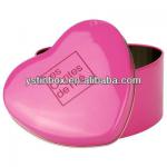 New custom metal heart shape tin box cosmetic