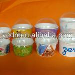 paper lid for ice cream soup paper cup plastic dome lid and flate lid for ice cream cold hot drink paper cup diameter from 65mm to 132mm