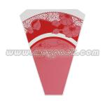 Plastic Cone Printed Flower Sleeve/promotional printed flower sleeve MB003