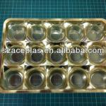 Plastic vacuum tray for chocolate. Cometic18