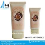 Popular flat cosmetic pipe packaging with labeling HRWD35100
