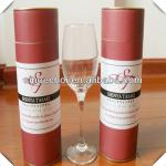 Qingdao red wine paperboard packaging tube gift box on hot sale OEM