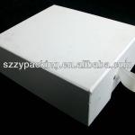 rectangle white cardboard shoe box with pull ribbon ZY-YL-00679