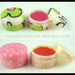 Round case lip balm container for christmas gift F4-009