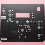 Screen Printed Velvet Polycarbonate Label With Punched Window,3M 467MP Adhesive, Embossed Graphic Overlay 11062205