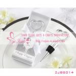 Simply Elegant Chrome Heart Bottle Stopper Wedding Favor ZJBS014