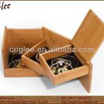 spin jewelry high capacity storage bamboo jewelry box Ap--0668