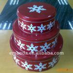 Stackable round tin can for cookies/biscuit packaging RC044