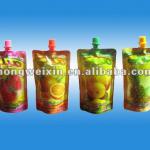 stand up pouches with spout for fruit drink HWX-A003,HW-002