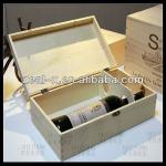 Unfinished Wood Box For Wine Glass Tool Set With Wooden Box Zxe-Au063