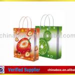 fruit paper packaging bag with plastic handle and printing