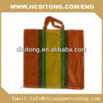 Various colors Fruit shopping pp woven bag with handles