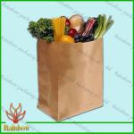 green vegetable fruits paper bag