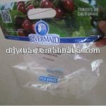 Slider ziplock fruit bag with air holes for grape packaging bag
