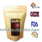 Heat Seal Kraft Paper Packaging Bags For Food