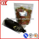 Reusable packaging plastic pouch with zipper