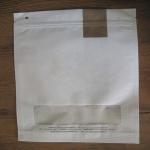 paper, open mouth, block bottom, stand up with zipper , window bag