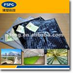 Laminated plastic woven greenhouse fabric