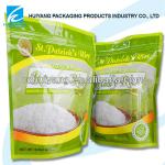 TOP QUALITY Safety Food Grade Gravure printed food packaging plastic bag for rice packaging with ziplock and bottom