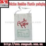 China manufacturer of multi-colors flexo printing pp woven bag with shoulder length handle for 10kgs rice packing