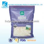 Back seal bag with window for rice