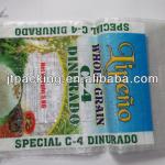 transparent die cut handle 5kg rice bag