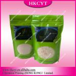 Hot sell clear window food packaging bags for rice/resealable zipper plastic bags