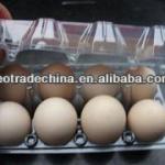 Disposable blister PET/PVC/PS/PP 8 chicken egg plastic tray transparent plastic egg tray