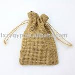 Natural Drawstring Gift Packaging Jute Bag with logo