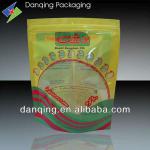 Plastic Doypack with transparent window ,zipper bag