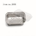 airline fast food disposable aluminum foil container with lid 2650