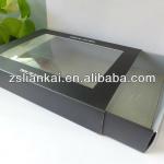 PVC window tie packaging paper box with silvery logo