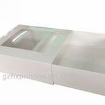 paper folding gift drawer box with clear pvc window