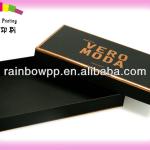 Golden Foling Black Paper Cardboard Gift Boxes with Lid For Famours Brand